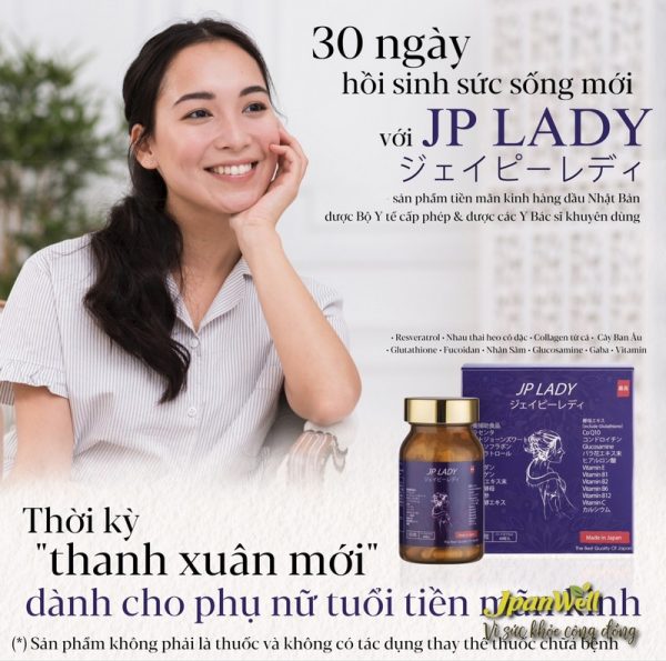 Công dụng chính của JP Lady là cải thiện các triệu chứng tiền mãn kinh