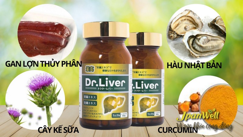 Thuốc bổ gan Dr Liver có bảng thành phần thảo dược lành tính