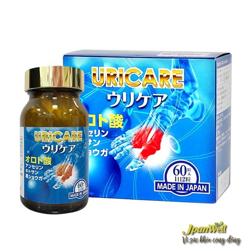 Viên uống Uricare Jpanwell hỗ trợ giảm đau nhức, sưng tấy do bệnh gout gây ra 