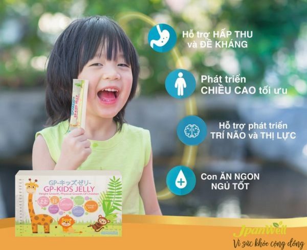 GP-KIDS JELLY cung cấp các dưỡng chất thiết yếu giúp bé yêu cao lớn